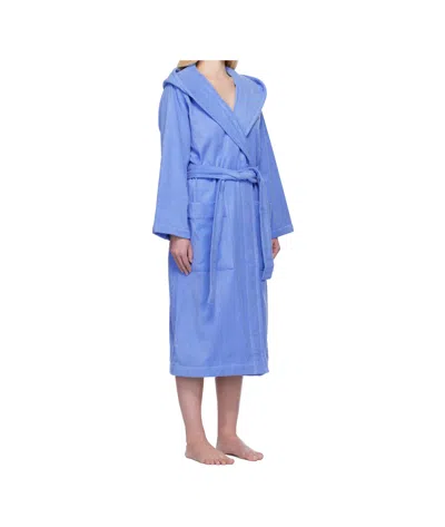 Tekla Blue Classic Bathrobe In Blue