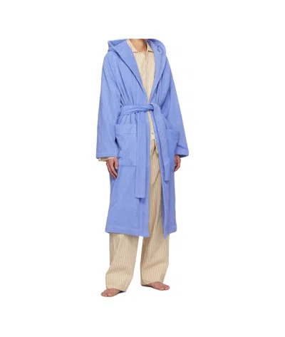Tekla Blue Classic Bathrobe In Blue