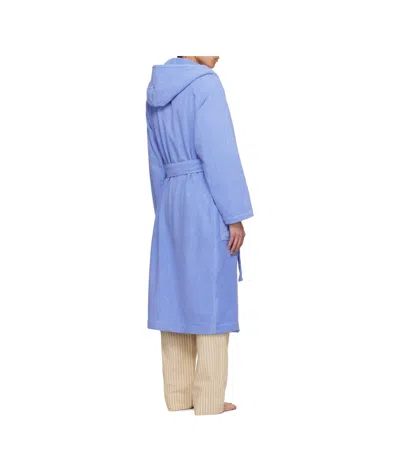 Tekla Blue Classic Bathrobe In Blue