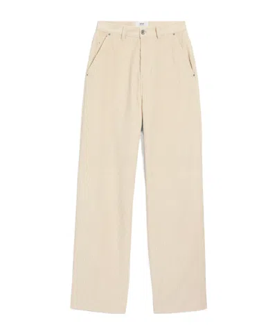 Ami Alexandre Mattiussi Wide-leg Jeans With Pockets And Belt Loops In Neutral