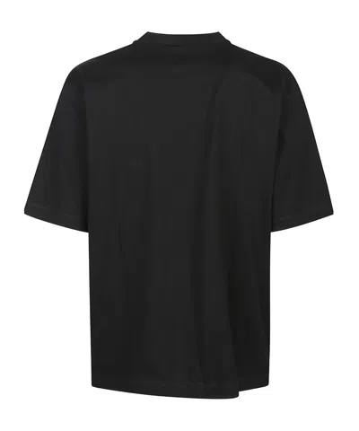 Dsquared2 Men Black Crewneck T-shirt With Logo Lettering On The Front In Cotton Man In Black