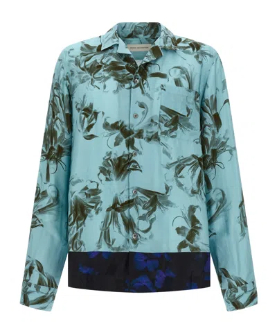 Dries Van Noten Floral Pattern Long Sleeves Shirt With Chest Pocket In Multi