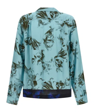 Dries Van Noten Floral Pattern Long Sleeves Shirt With Chest Pocket In Multi