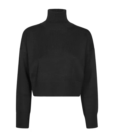Dondup Turtleneck Long-sleeved Sweater In Black