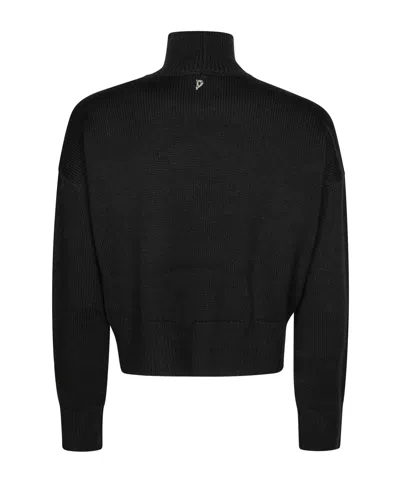 Dondup Turtleneck Long-sleeved Sweater In Black