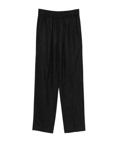 Isabel Marant Embroidered Wool Blend Lisetta Pant In Black