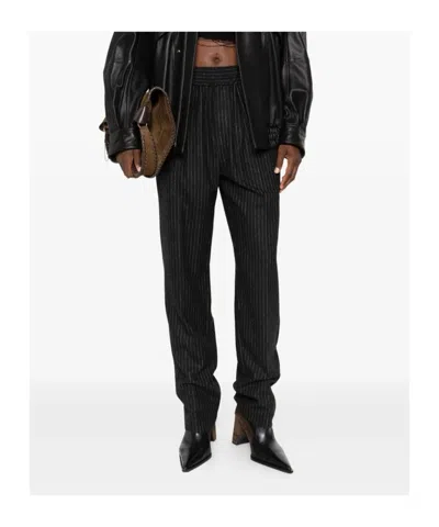 Isabel Marant Embroidered Wool Blend Lisetta Pant In Black