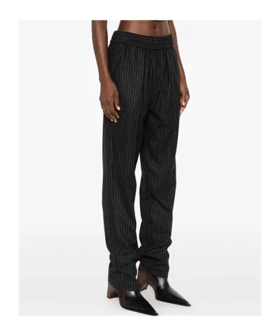 Isabel Marant Embroidered Wool Blend Lisetta Pant In Black
