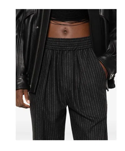 Isabel Marant Embroidered Wool Blend Lisetta Pant In Black