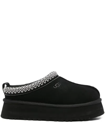 Ugg 40mm Tazz Shearling Platform Loafers In Black