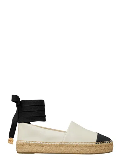 Tory Burch 20mm Cap-toe Leather Espadrilles In White
