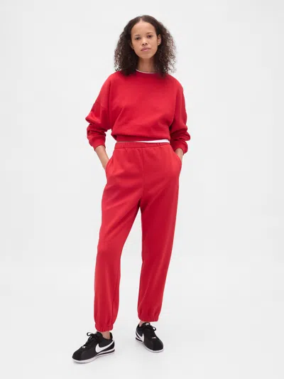 Gap High Rise Vintagesoft Joggers In Red