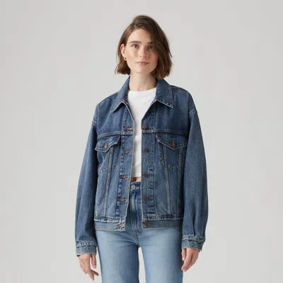 Levi's Womens Soft As Butter Original Trucker Denim Jacket Xs In Blue