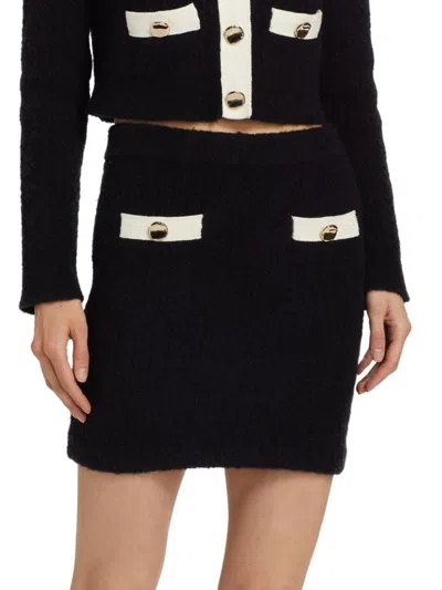 Self-portrait Women's Contrast Pocket Miniskirt In Black