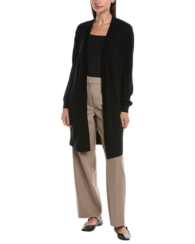 Lafayette 148 New York Drop Shoulder Open Front Cardigan In Black