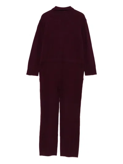 翻领搭扣连体长裤