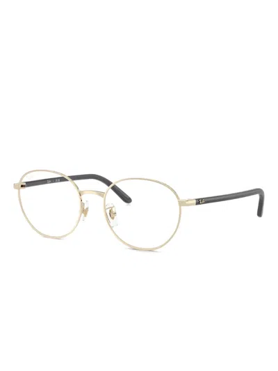 Ray Ban Round-frame Glasses In Gold