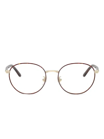 Ray Ban Round Glasses In Gold
