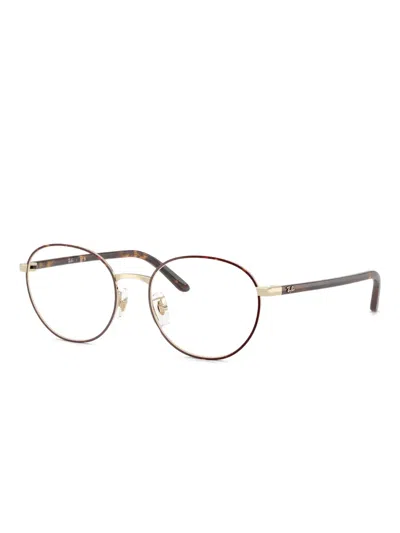 Ray Ban Round Glasses In Gold