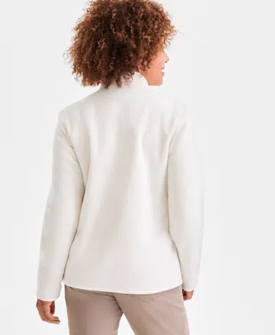 Style & Co Women's Polar Fleece Jacket, Created For Macy's In White