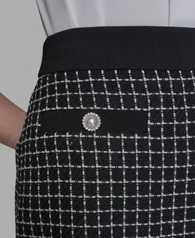 Karl Lagerfeld Women's Textured Grid Miniskirt In Multi