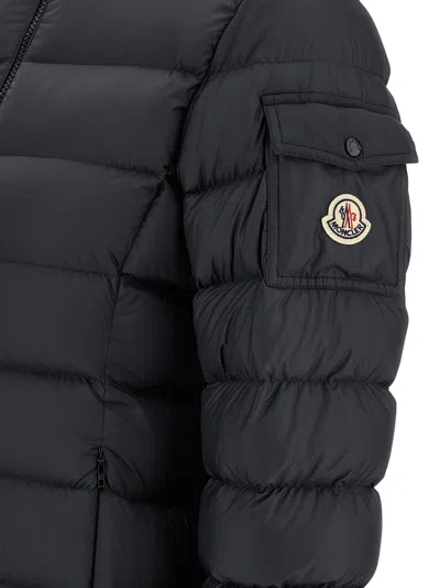 Moncler Puffer Jacket Long High Collar In Black