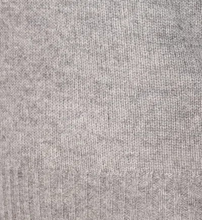 Allude Crew-neck Cashmere Sweater In Gray