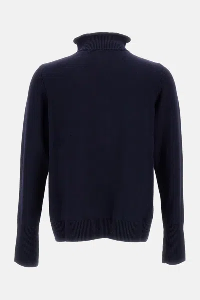 Plan C Half-zip Fastening Sweater In Blue