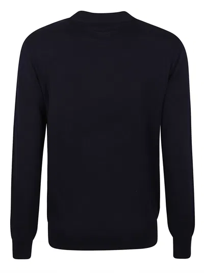 Balmain Branded Sweater In Blue In Black