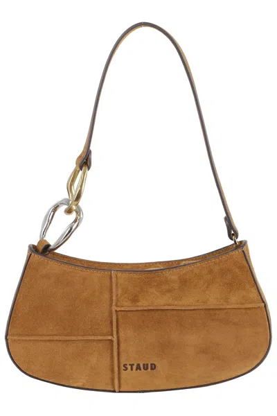 Staud Ollie Suede Shoulder Bag In Brown
