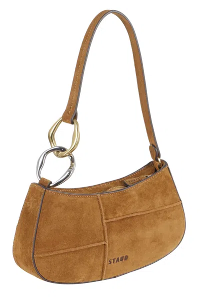 Staud Ollie Suede Shoulder Bag In Brown