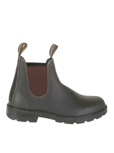 Blundstone Brown Leather Beatle Ankle Boots In Black