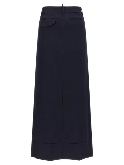 Dsquared2 Stitched Skirt With Pockets And Loops In Black