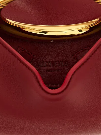 Jacquemus Le Petit Calino Ring Leather Top-handle Bag In Red