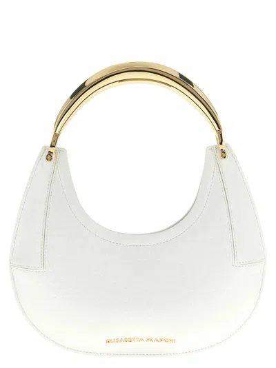 Elisabetta Franchi Logo-plaque Shoulder Bag In White