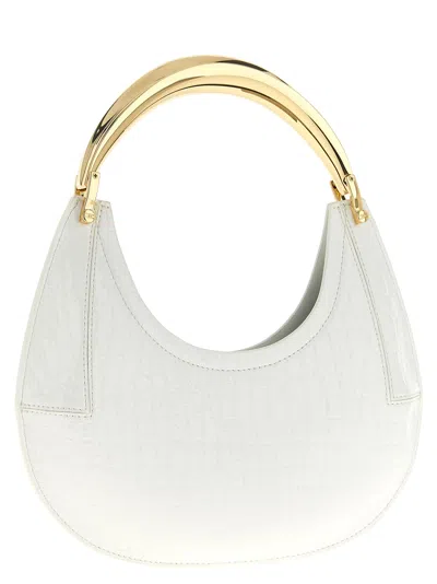 Elisabetta Franchi Logo-plaque Shoulder Bag In White