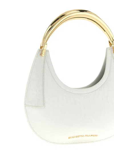 Elisabetta Franchi Logo-plaque Shoulder Bag In White