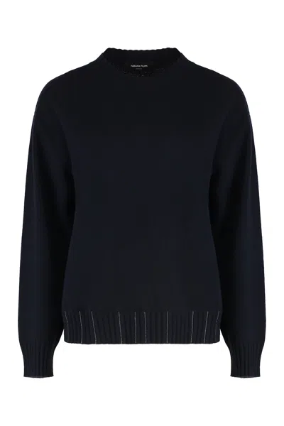 Fabiana Filippi Crew Neck Knitwear Long Sleeves In Blue