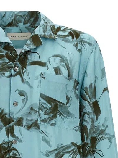 Dries Van Noten Floral Pattern Long Sleeves Shirt With Chest Pocket In Multi