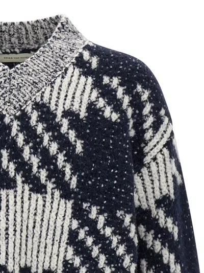 Dries Van Noten Macao V Neck Sweater In Multi