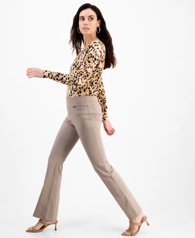 Inc International Concepts Petite Mid-rise Bootcut Pants, Petite & Petite Short, Created For Macy's In Neutral
