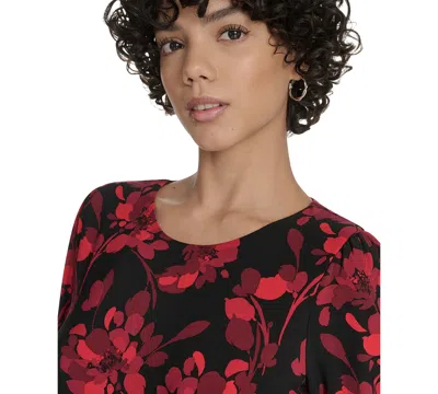 Tommy Hilfiger Women's 3/4-sleeve Jersey Shift Dress In Multi