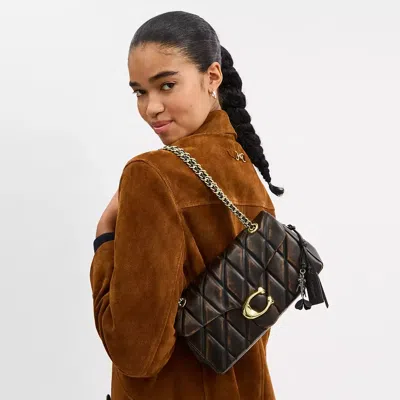 Coach Tabby Shoulder Bag 26 In Loved Leather With Quilting In Multi