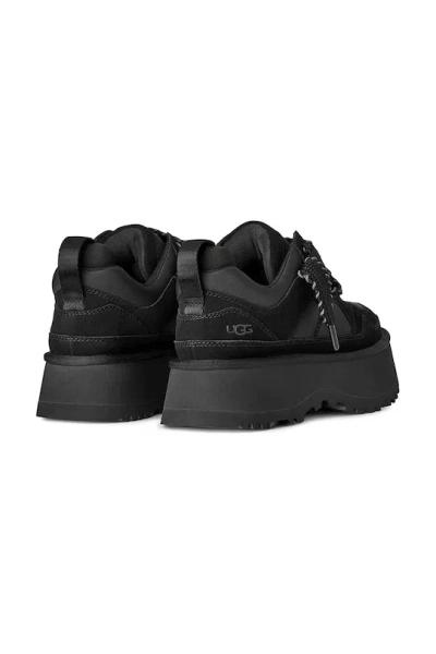 Ugg Chunky Platform Sneakers With Suede And Recycled Materials In Black