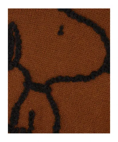 Iceberg Snoopy-motif Wool-alpaca Blend Sweater In Brown