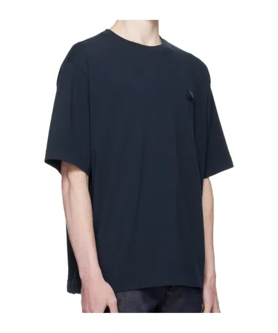 Maison Kitsuné Navy Bold Fox Head Patch Oversized T-shirt In Multi