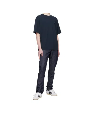 Maison Kitsuné Navy Bold Fox Head Patch Oversized T-shirt In Multi