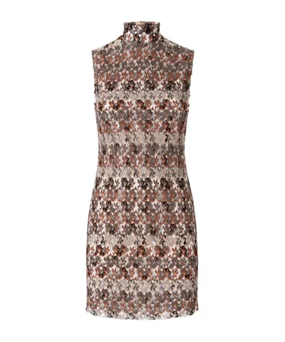 Missoni Minikleid Mit Stehkragen Aus Strukturierter Spitze In Multi