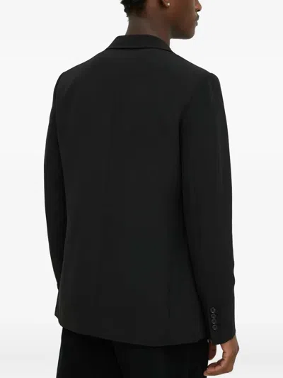 Bruuns Bazaar Buttoned Notched-lapels Blazer In Black