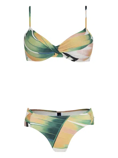 Lygia & Nanny Geometric-pattern Bikini In Multi